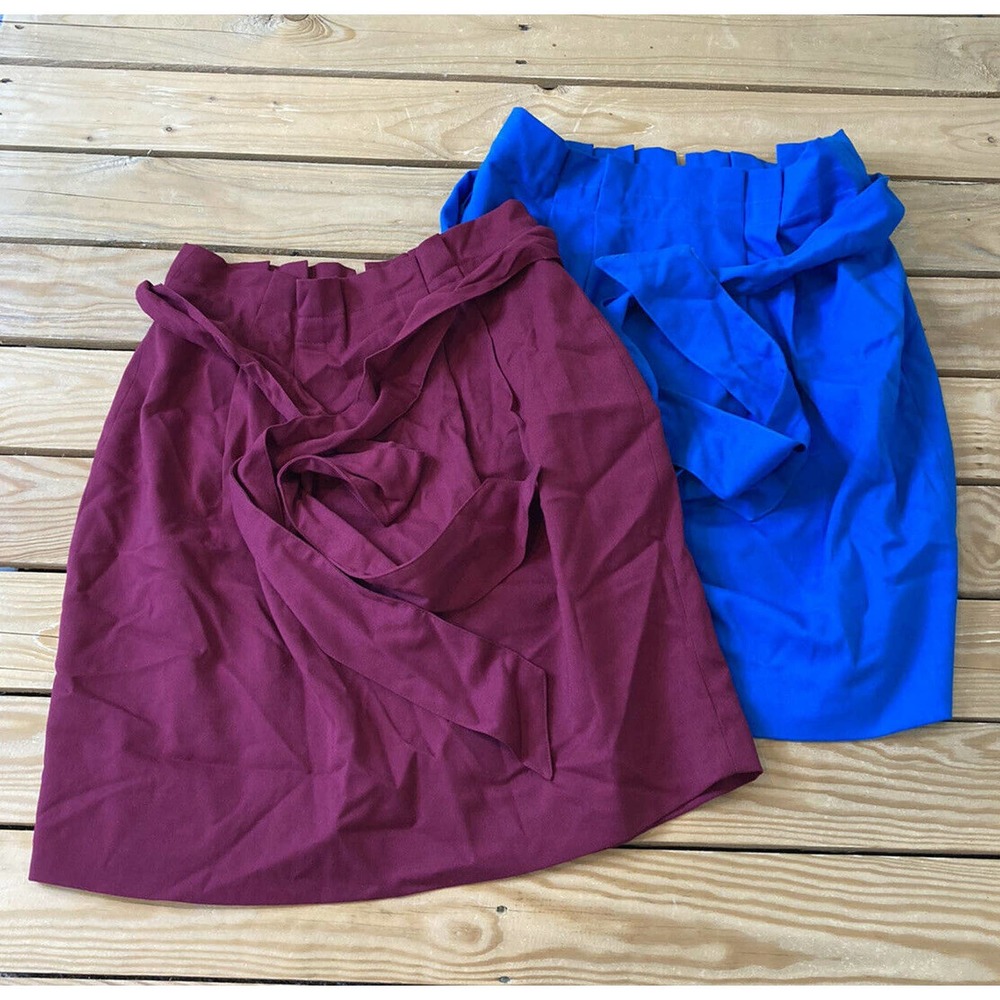 Lot of 2 MODBE Tie Front Knee Length Skirt Small